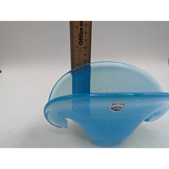 Vintag Italian Azzura Blue Clamshell Vase - Picture 6 of 14